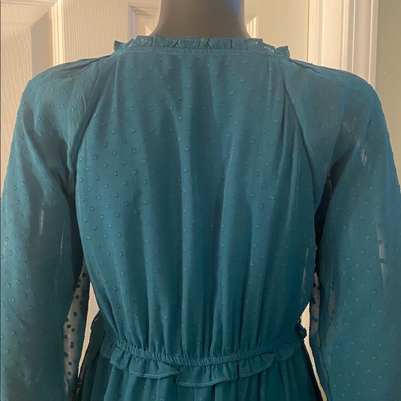 Maurices Deep Green Sheer Long Sleeve Dress NWTs - Picture 10 of 13